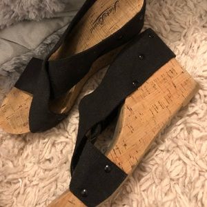 cork wedge sandals